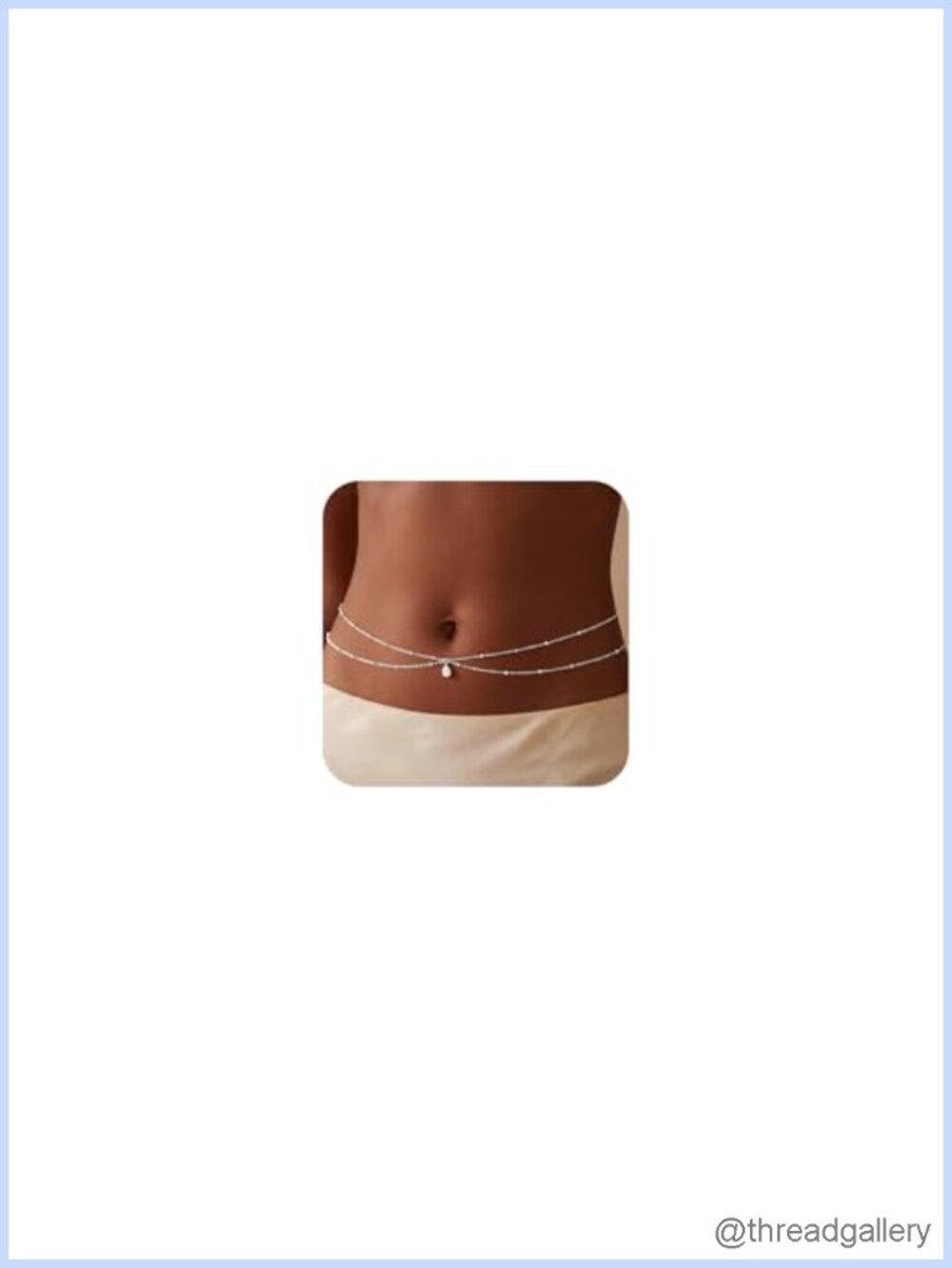 Waterproof Silver Plated Layered Waist Chain Belt Body Jewelry